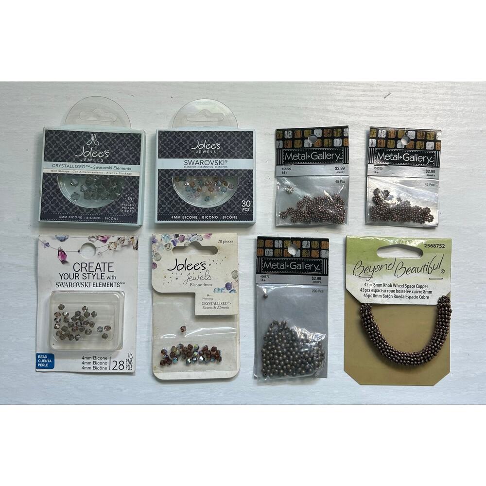Swarovski Crystal & Copper Spacer Bead Lot